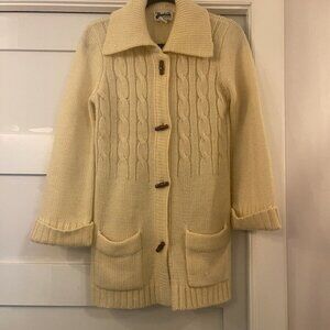 Vintage Hewlett Knitting Mills New York Wool Blend Sweater Toggle Coat Women S/M